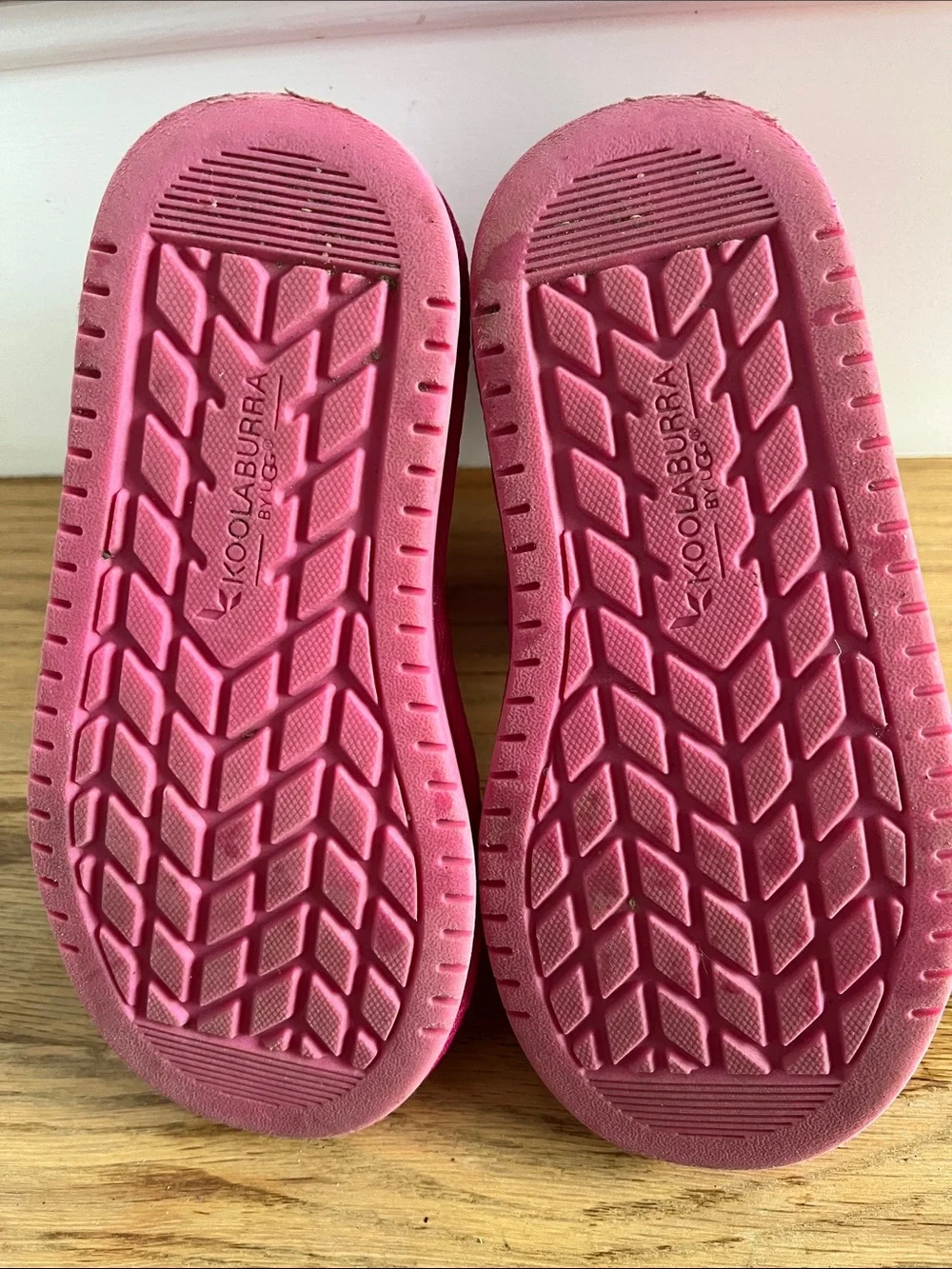 Koolaburra Kids Bright Pink Suede Shearling Boots